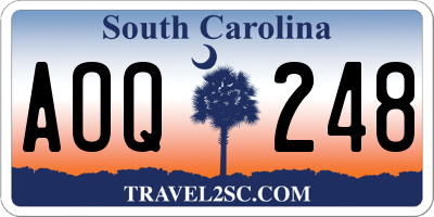 SC license plate AOQ248