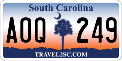 SC license plate AOQ249