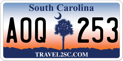 SC license plate AOQ253