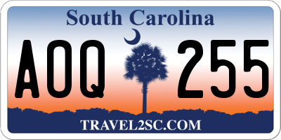 SC license plate AOQ255