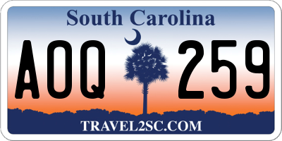 SC license plate AOQ259