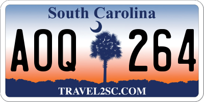 SC license plate AOQ264