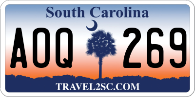 SC license plate AOQ269