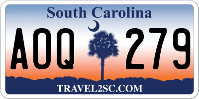 SC license plate AOQ279