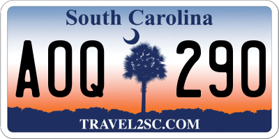 SC license plate AOQ290