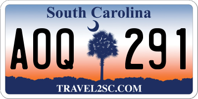 SC license plate AOQ291
