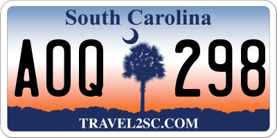 SC license plate AOQ298
