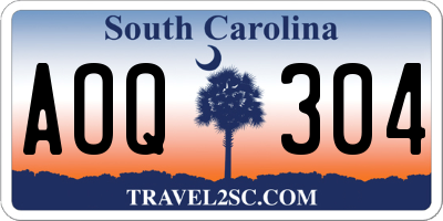 SC license plate AOQ304