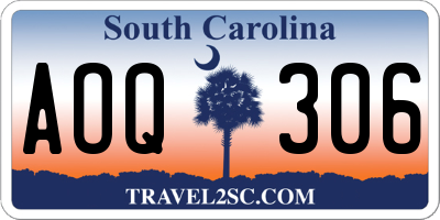SC license plate AOQ306