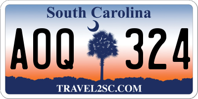SC license plate AOQ324