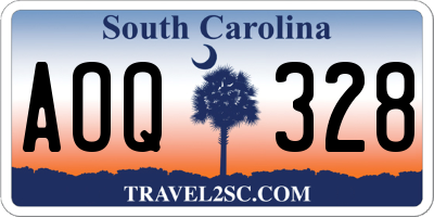 SC license plate AOQ328