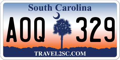 SC license plate AOQ329