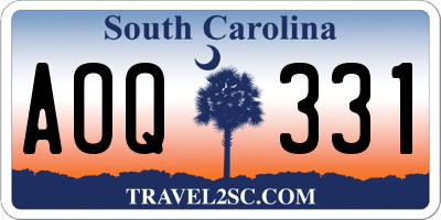 SC license plate AOQ331