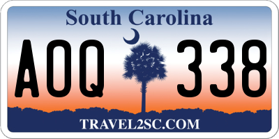 SC license plate AOQ338