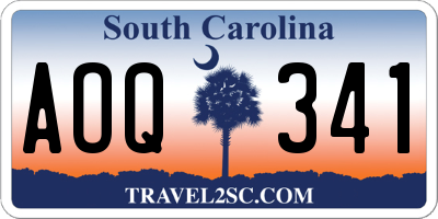 SC license plate AOQ341