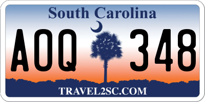 SC license plate AOQ348