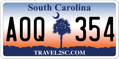 SC license plate AOQ354
