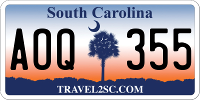 SC license plate AOQ355