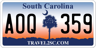 SC license plate AOQ359
