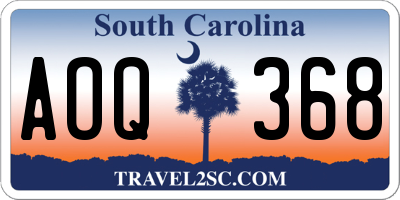 SC license plate AOQ368