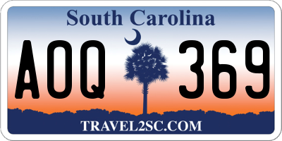 SC license plate AOQ369
