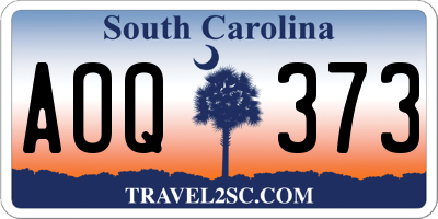 SC license plate AOQ373