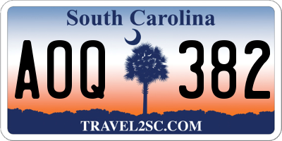 SC license plate AOQ382