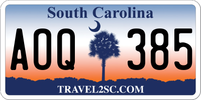 SC license plate AOQ385