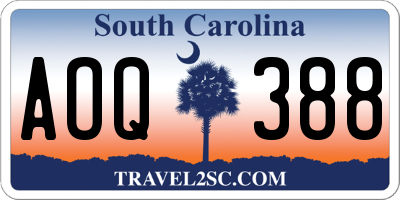 SC license plate AOQ388