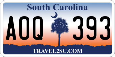 SC license plate AOQ393