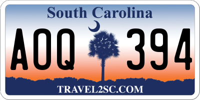 SC license plate AOQ394