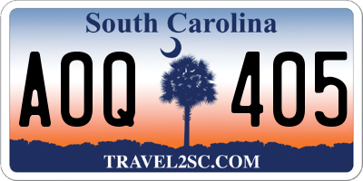 SC license plate AOQ405