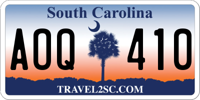 SC license plate AOQ410