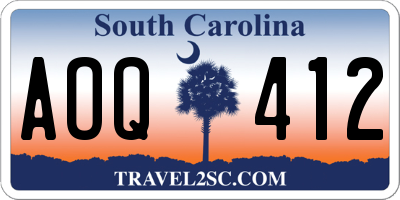 SC license plate AOQ412
