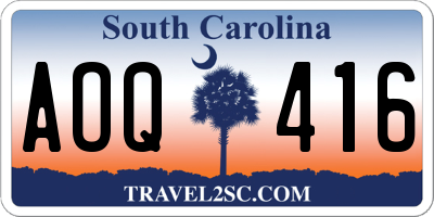 SC license plate AOQ416