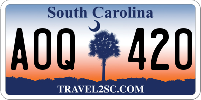 SC license plate AOQ420