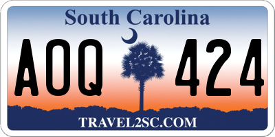 SC license plate AOQ424