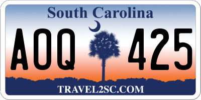 SC license plate AOQ425