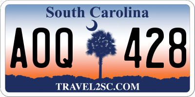SC license plate AOQ428