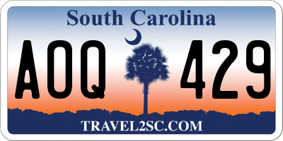 SC license plate AOQ429