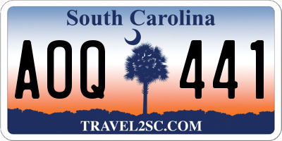 SC license plate AOQ441