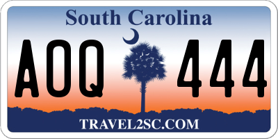 SC license plate AOQ444