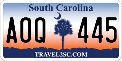 SC license plate AOQ445