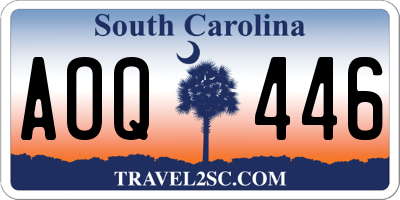 SC license plate AOQ446