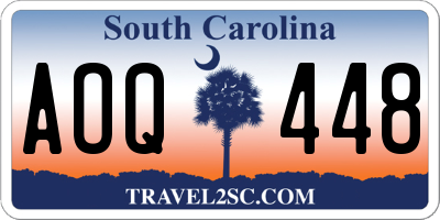 SC license plate AOQ448