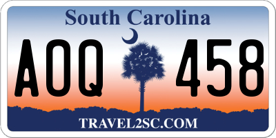 SC license plate AOQ458