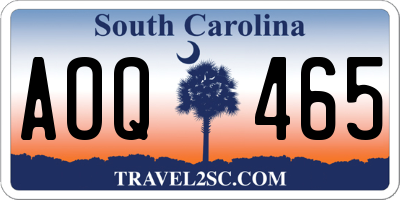 SC license plate AOQ465