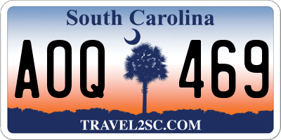 SC license plate AOQ469