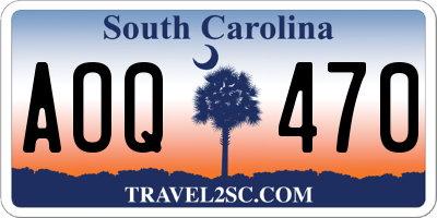 SC license plate AOQ470