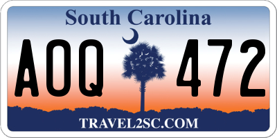 SC license plate AOQ472